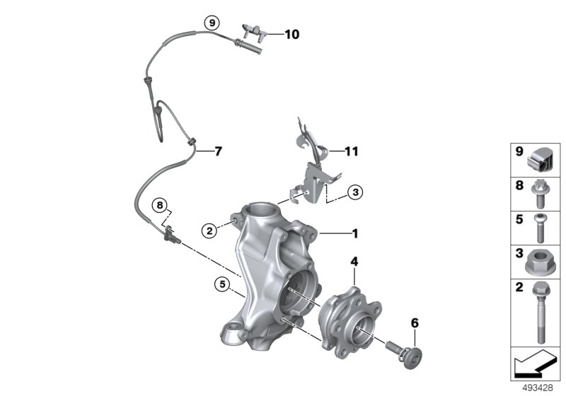 BMW 34-52-6-862-804 PULSE GENERATOR DSC, FRONT