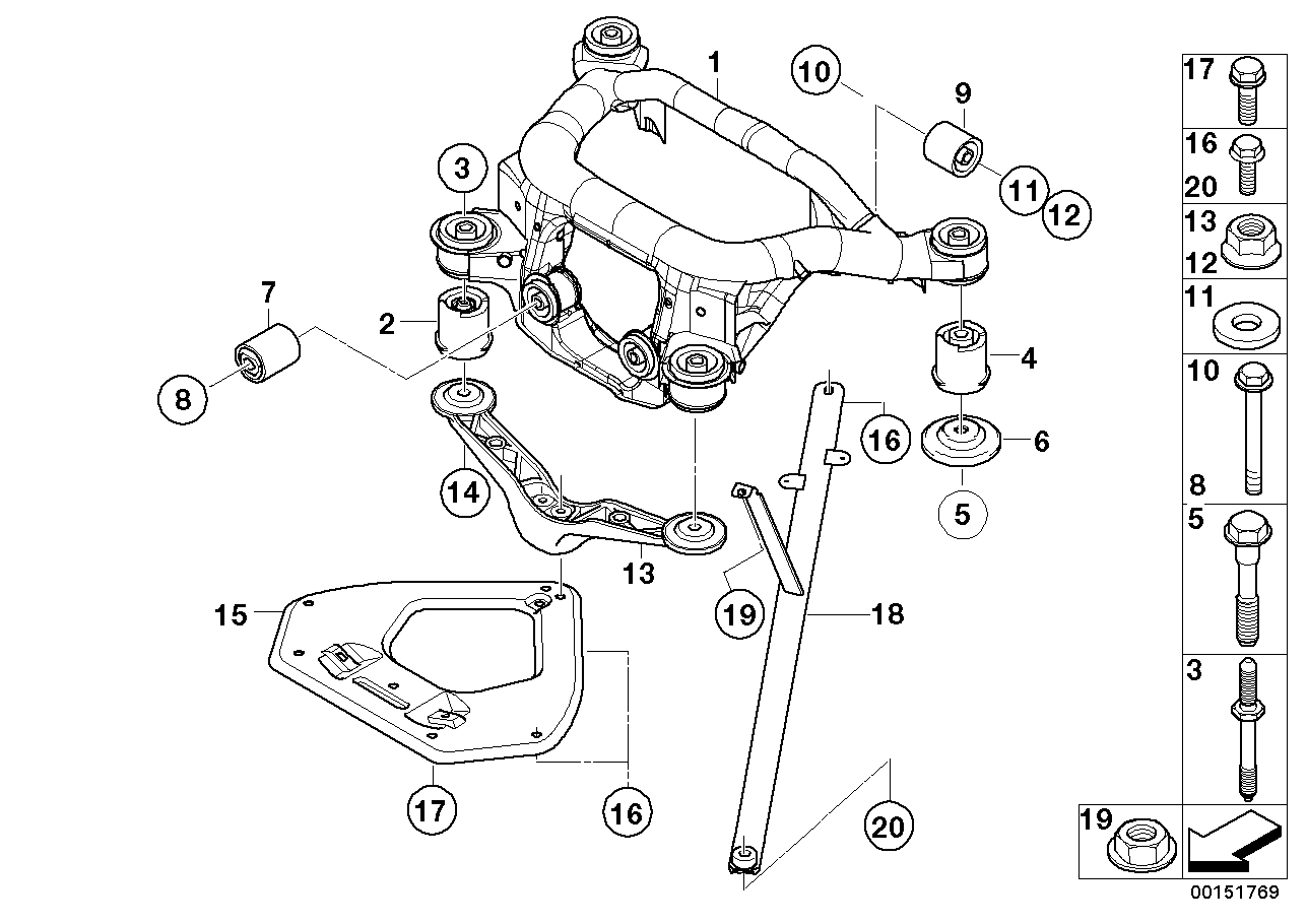 BMW 51-61-7-213-523 Left Pull Rod