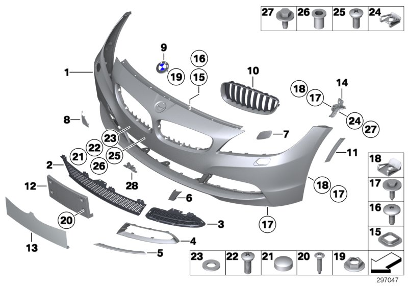 BMW 51-11-7-230-954 Panel, Bumper, Primed, Front