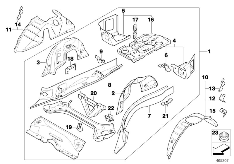 BMW 41-11-7-178-138 Bracket For Battery Strap, Front