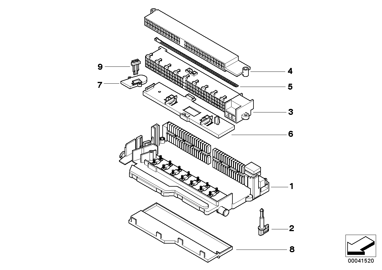 BMW 61-13-8-364-541 Cover, Fuse Box