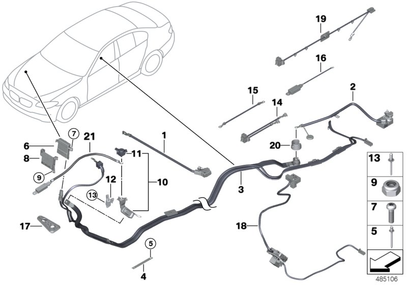 BMW 61-13-9-175-309 Grommet For Battery Cable