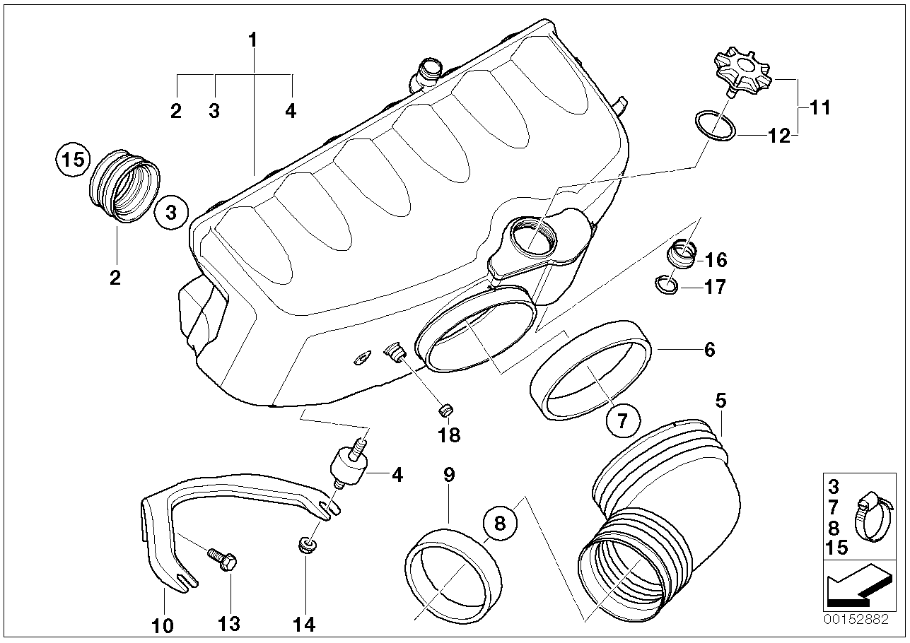 BMW 11-61-7-830-306 Hose Clamp