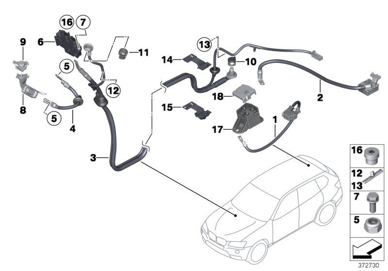 BMW 61-13-6-943-978 Cable Holder, Edge