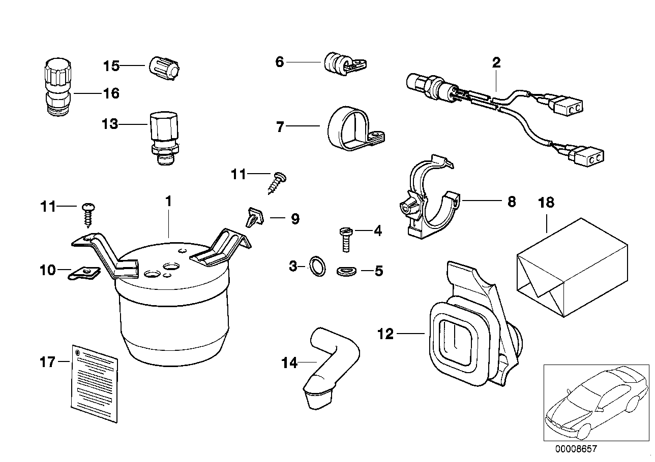 BMW 64-53-1-394-236 Grommet