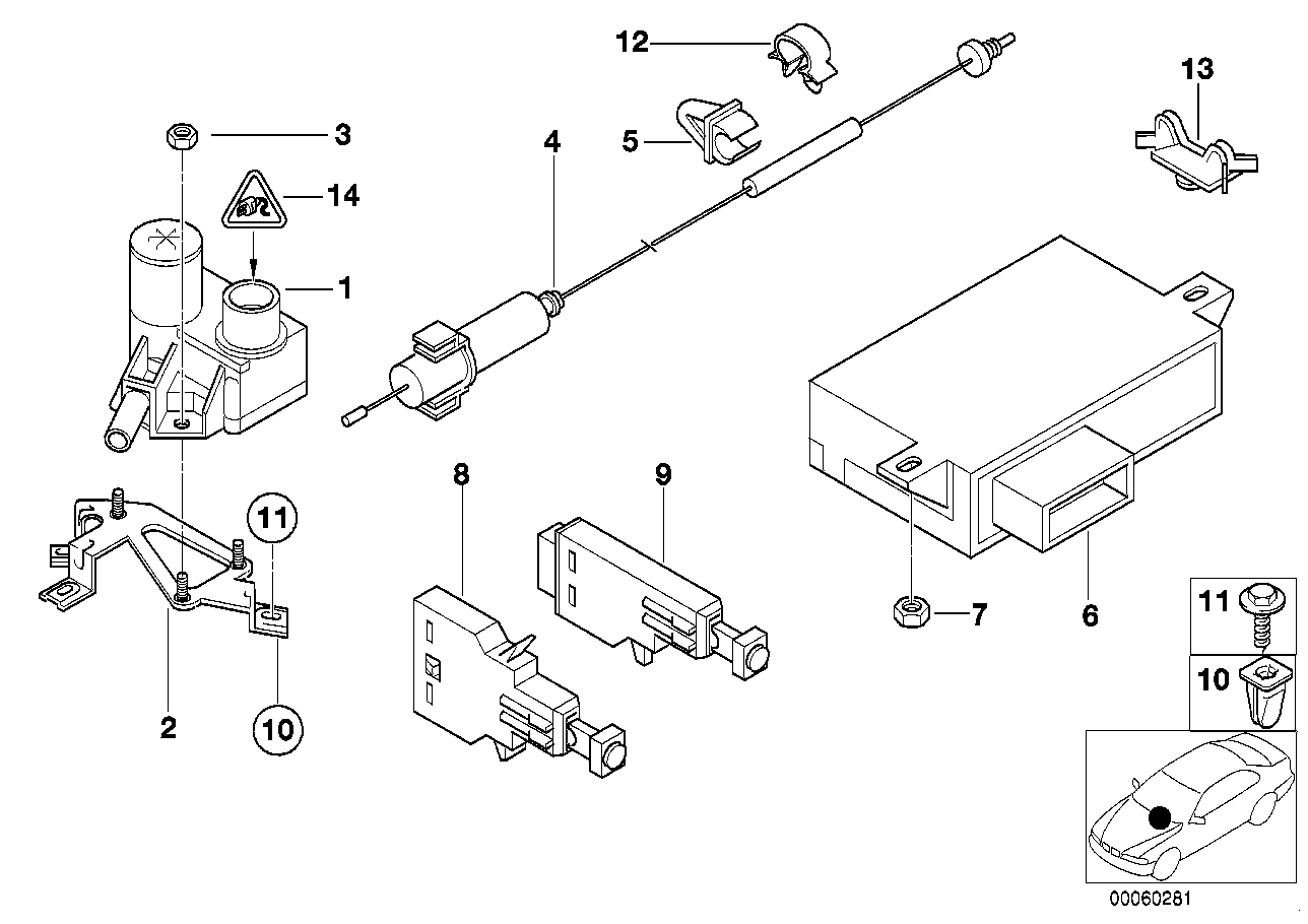 BMW 61-13-8-364-624 Universal Socket Housing Uncoded