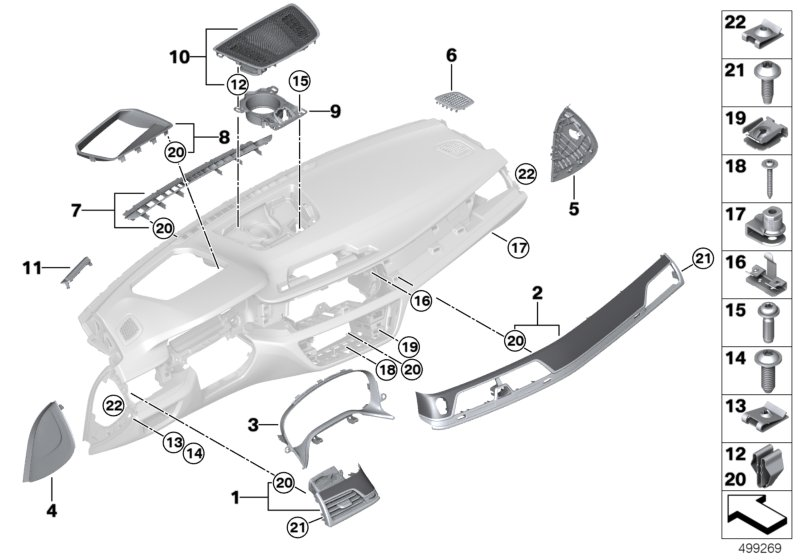 BMW 51-45-7-946-201 TRIM INSTRUMENT CLUSTER