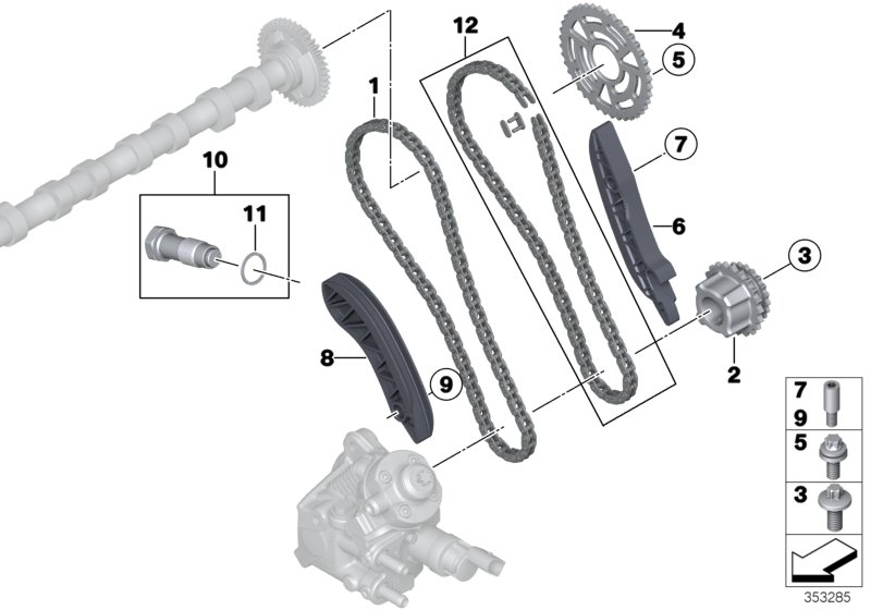 BMW 11-31-8-578-943 Repair Kit, Timing Chain