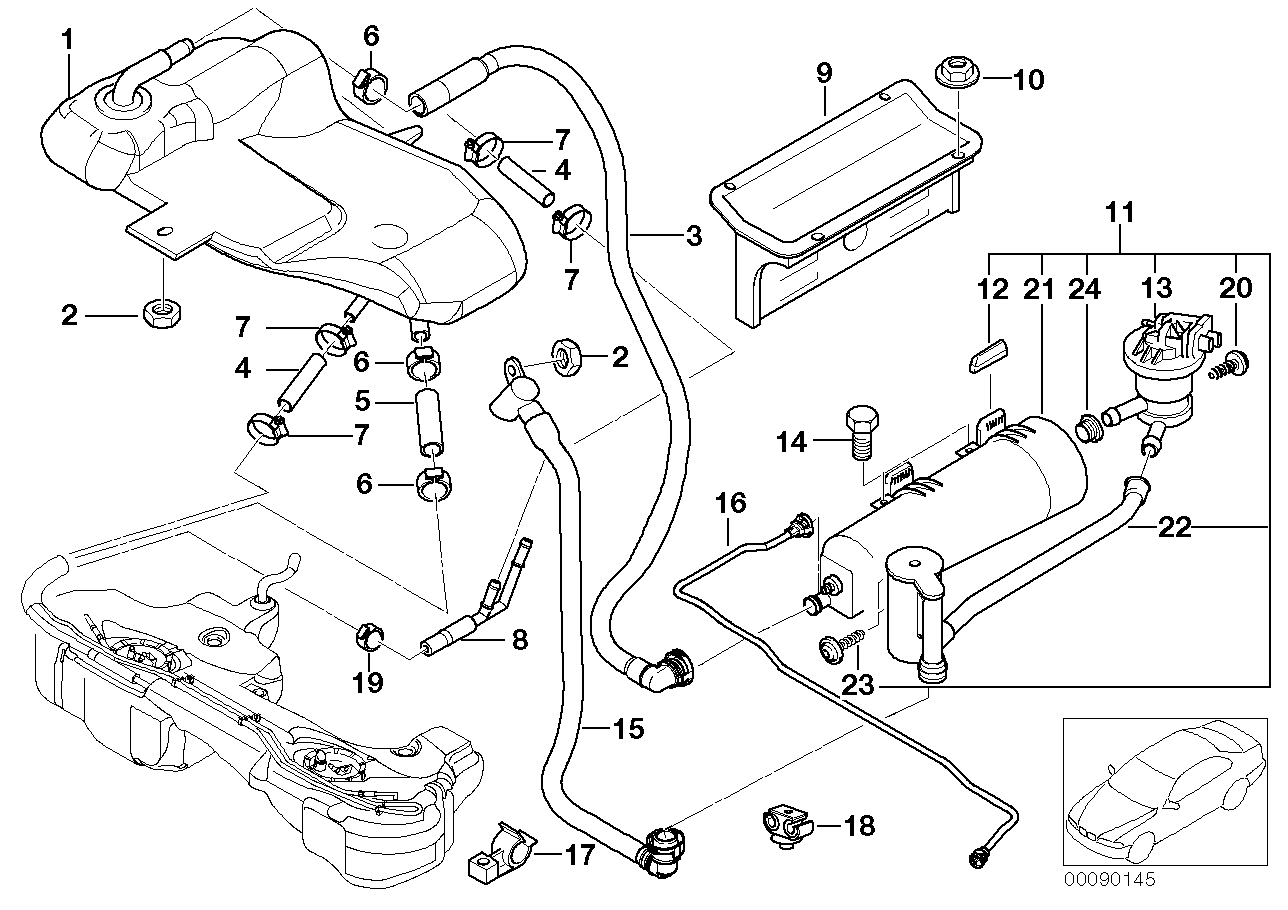 BMW 16-11-6-772-292 Fuel Hose