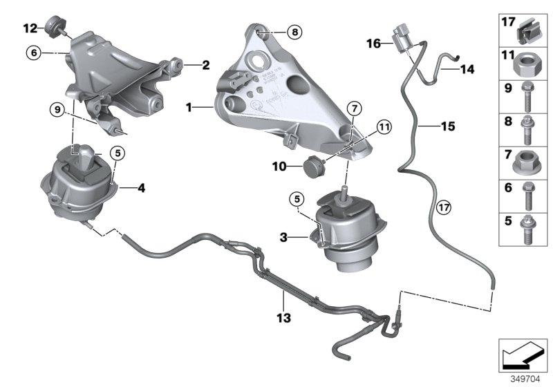 BMW 22-11-6-776-413 Vacuum Pipe