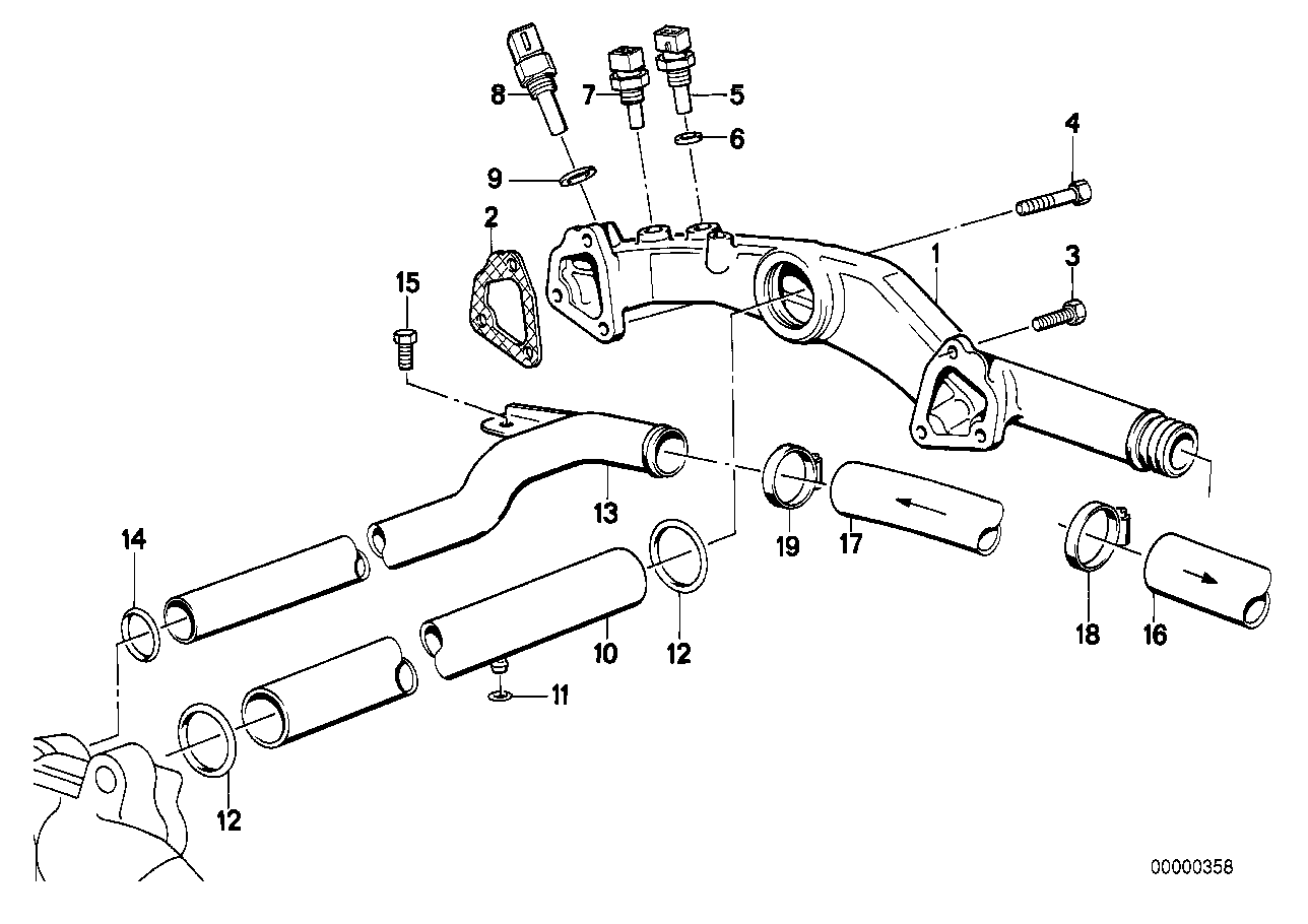 BMW 07-11-9-913-500 Hex Bolt With Washer
