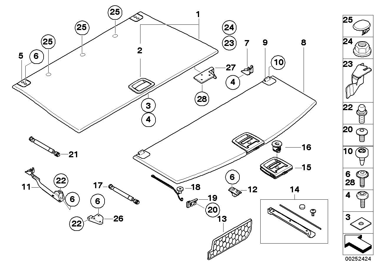 BMW 51-47-6-960-419 Bracket, Catch Strap, Floor Carpet