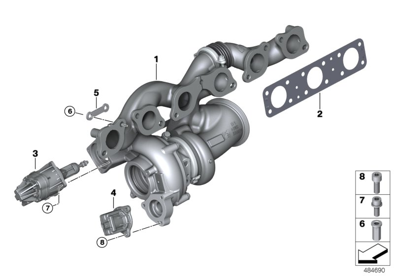 BMW 11-62-8-623-443 SUPPORTING STRIP EXHAUST MAN