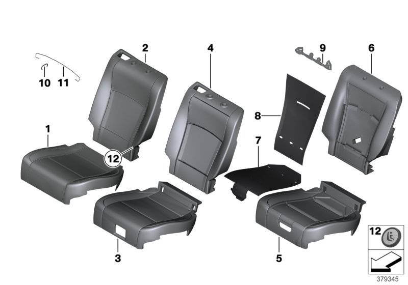 BMW 52-20-7-234-865 A/C Mat, Comfort Backrest, Left