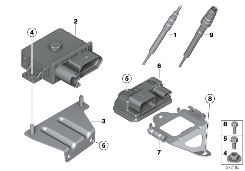 BMW 12-21-8-519-472 Preheating Control Unit