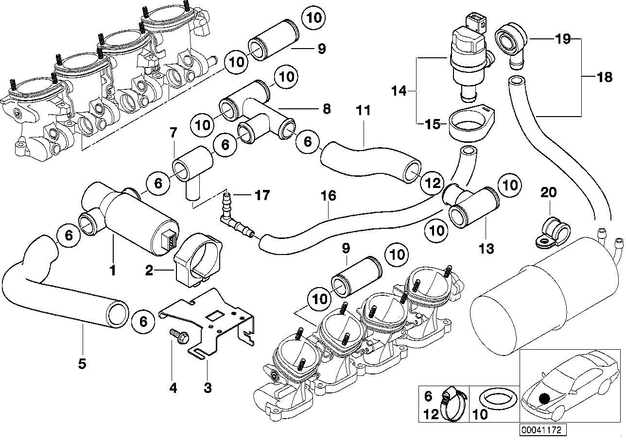 BMW 13-90-7-830-766 Fuel Tank Breather Valve