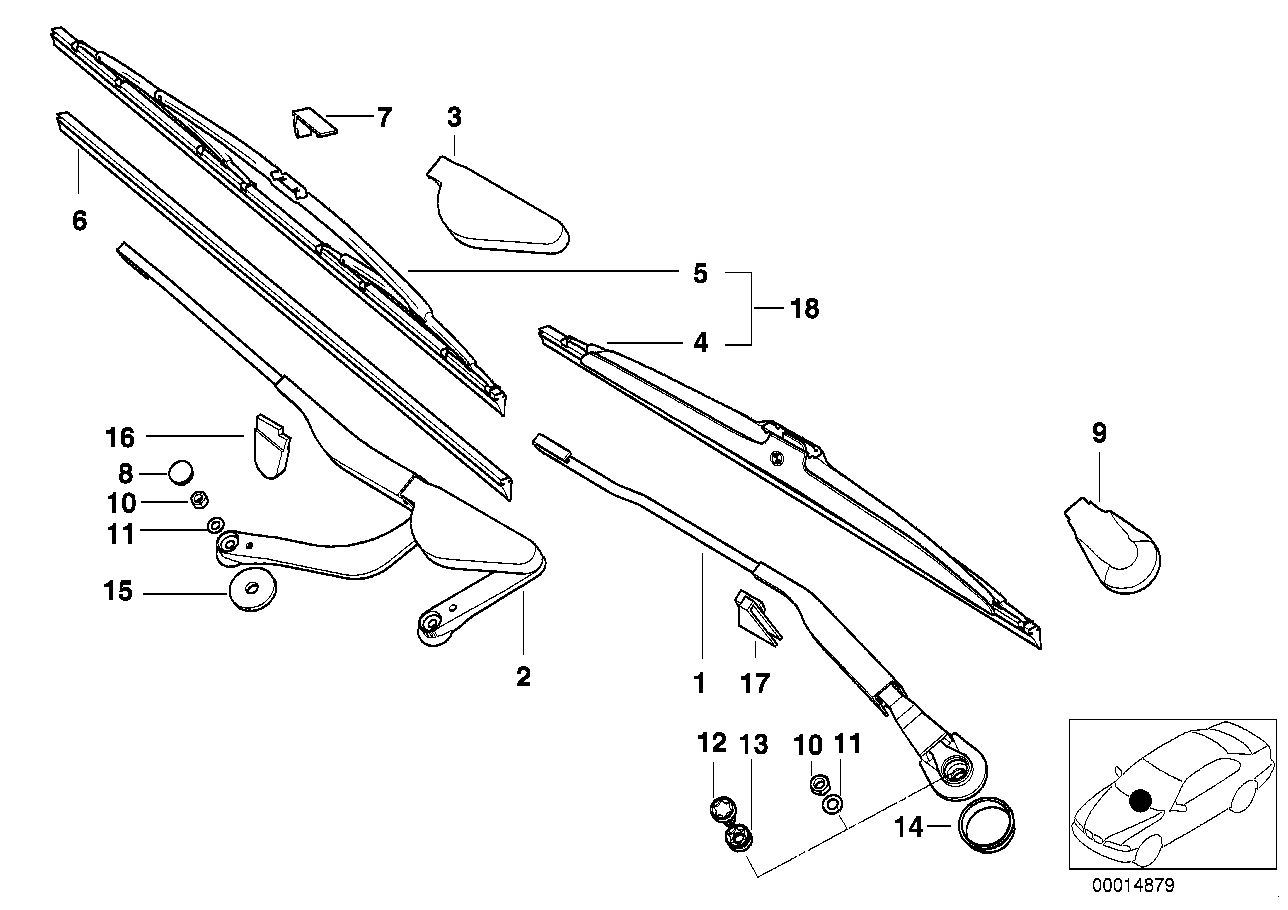 BMW 61-61-8-360-252 Right Wiper Axle Gasket