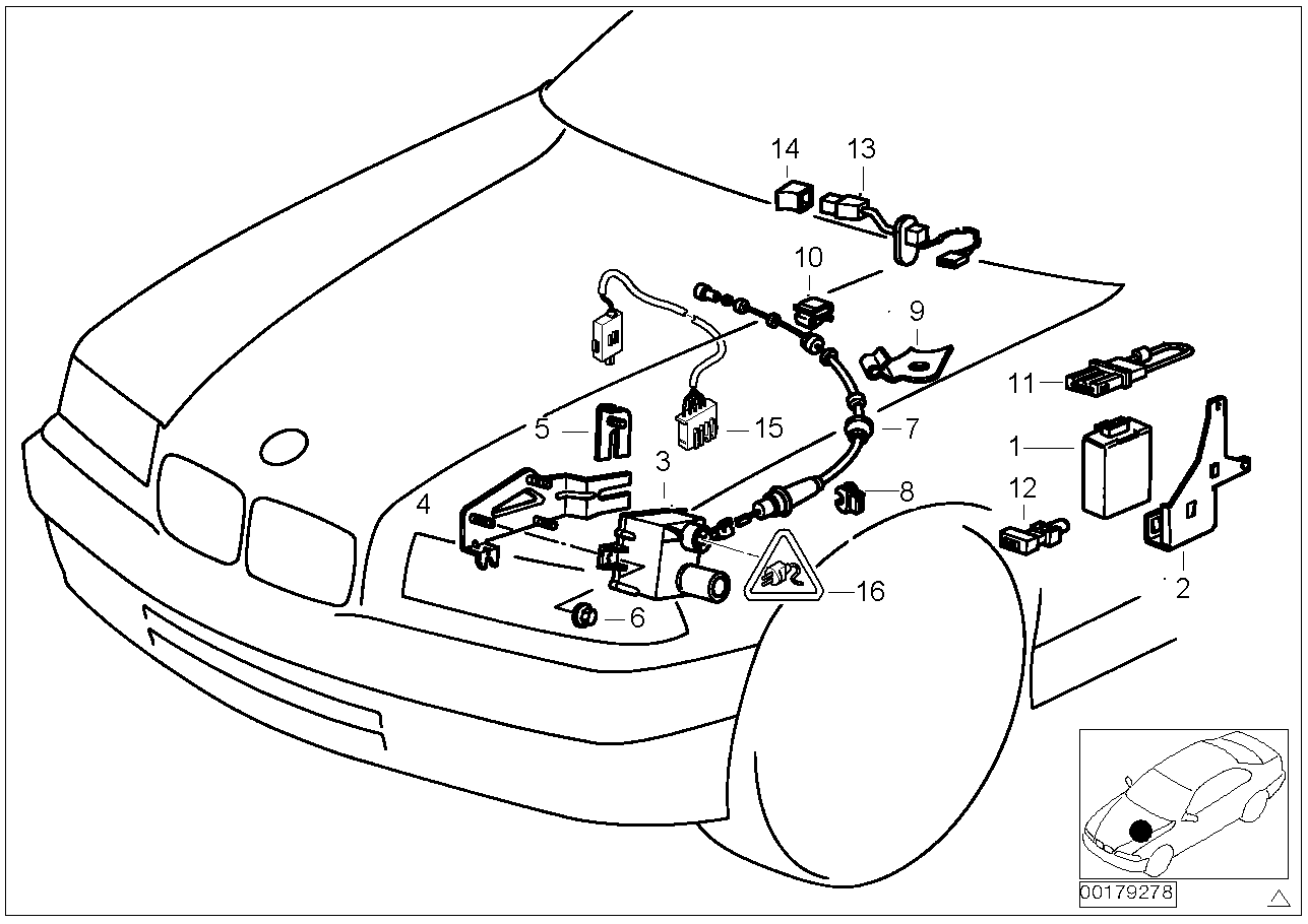 BMW 65-71-1-387-003 Actuator Supporting Plate