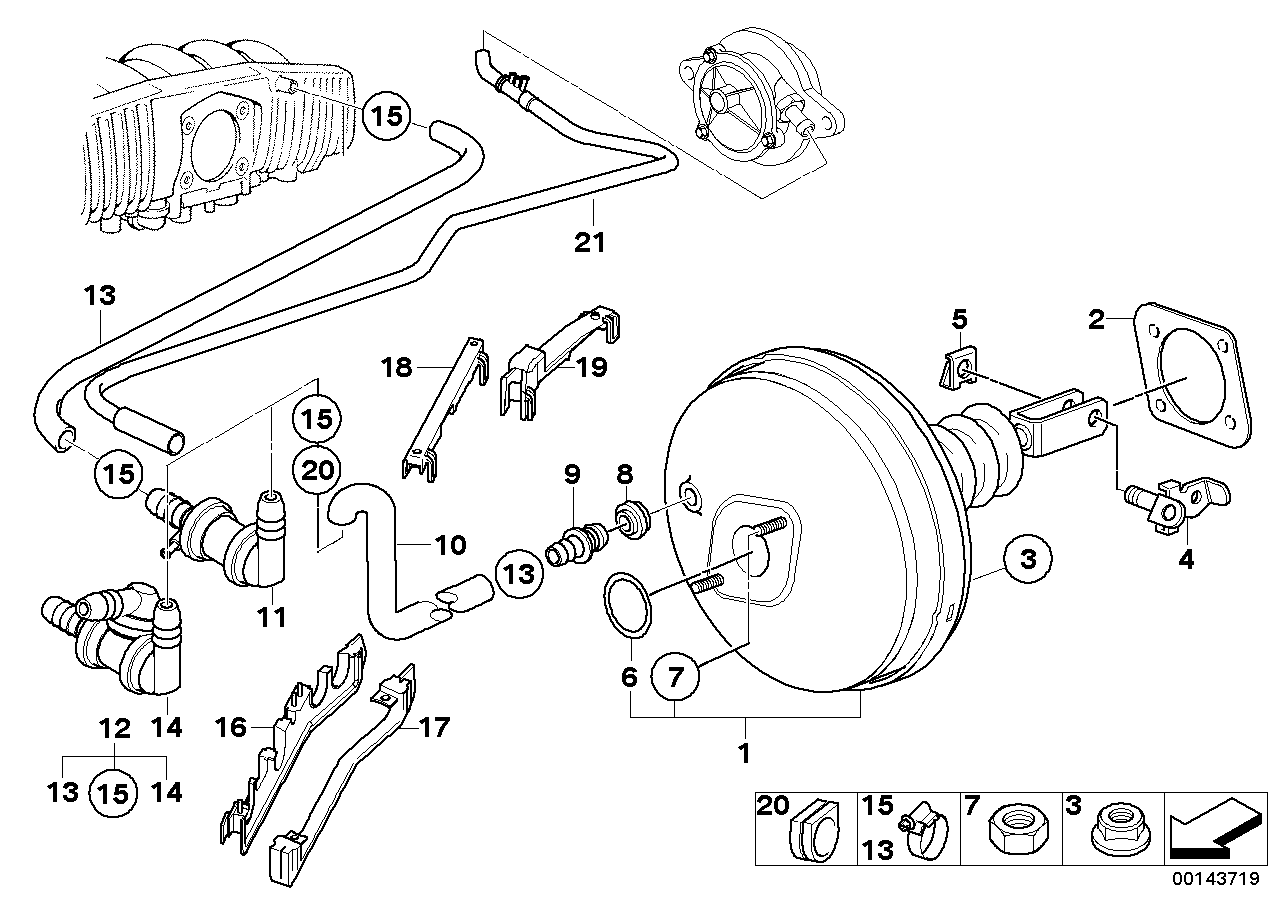 BMW 34-30-1-163-634 Check Valve Support