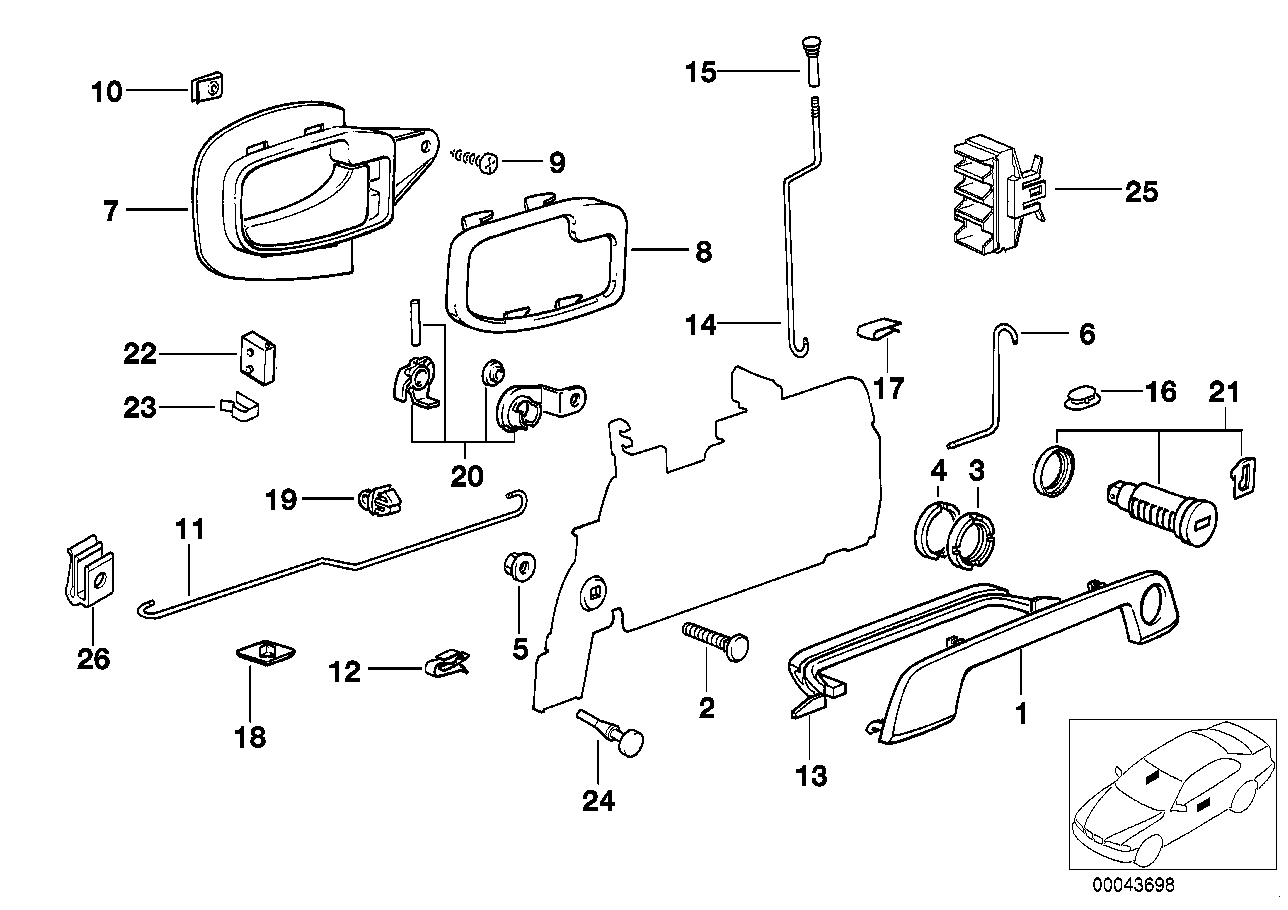 BMW 51-21-1-960-805 Lever