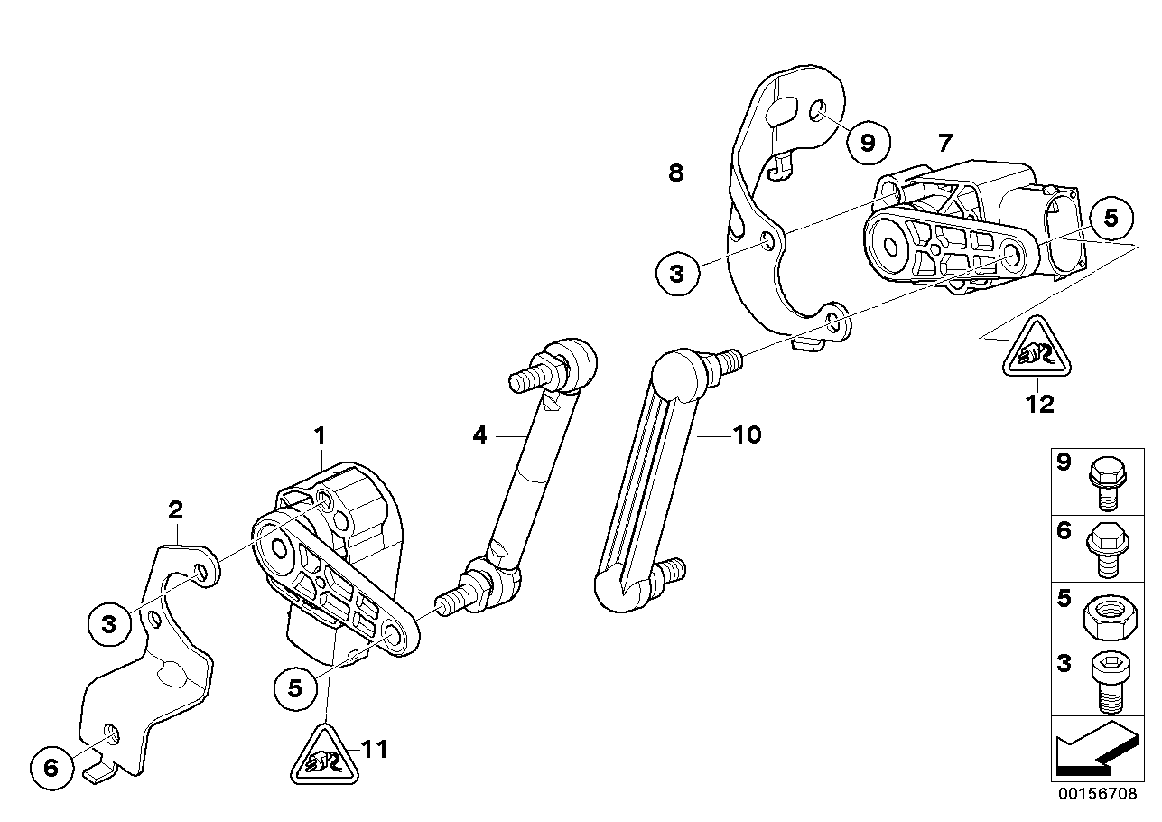 BMW 37-14-6-773-139 Bracket, Level Sensor, Left