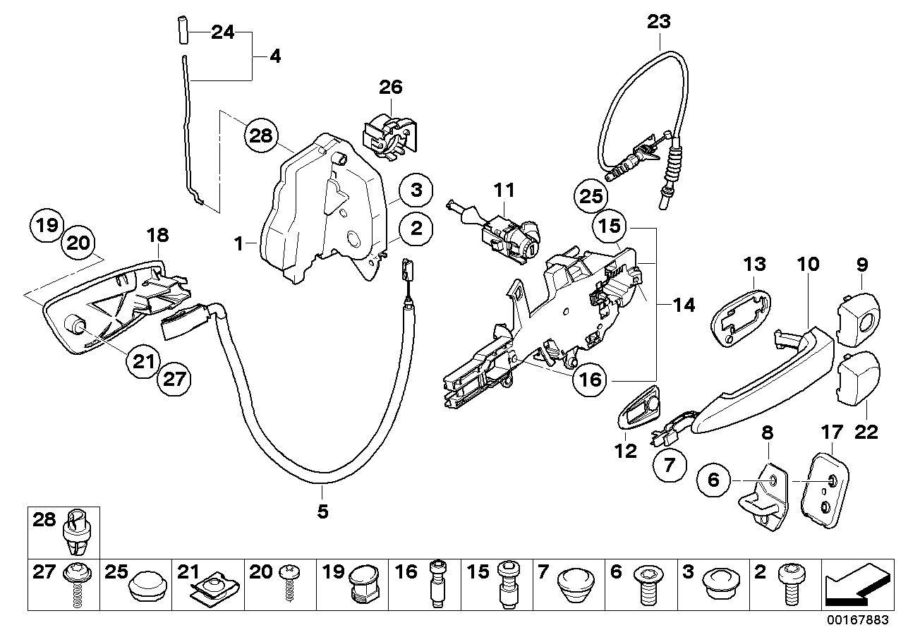 BMW 51-41-7-118-895 Plug, Door Opener, Inside Left