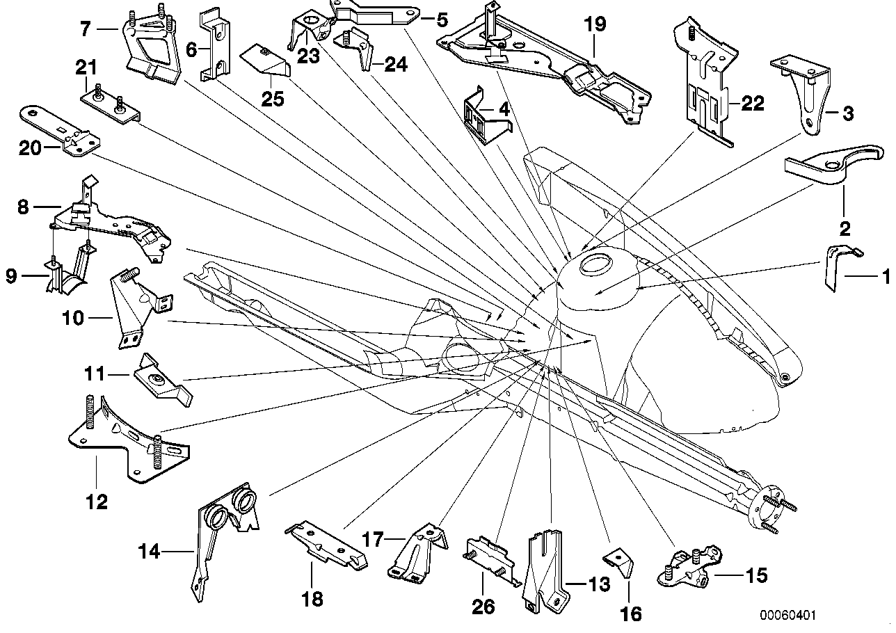 BMW 41-11-8-122-484 Bracket Abs-Hydraulic Unit Front