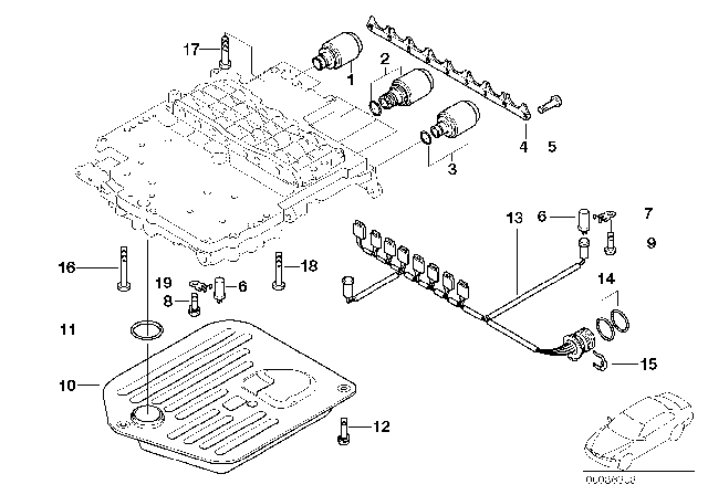 1997 BMW 540i  Fixing Clamp Diagram for 24341422682