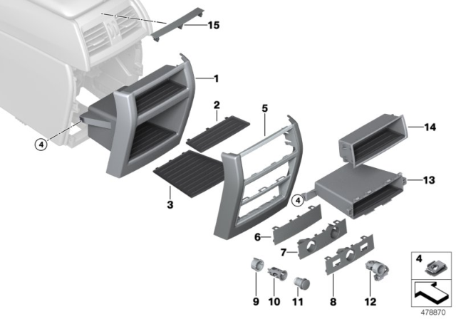 2018 BMW X5  Socket, Cigarette Lighter Diagram for 61349302235