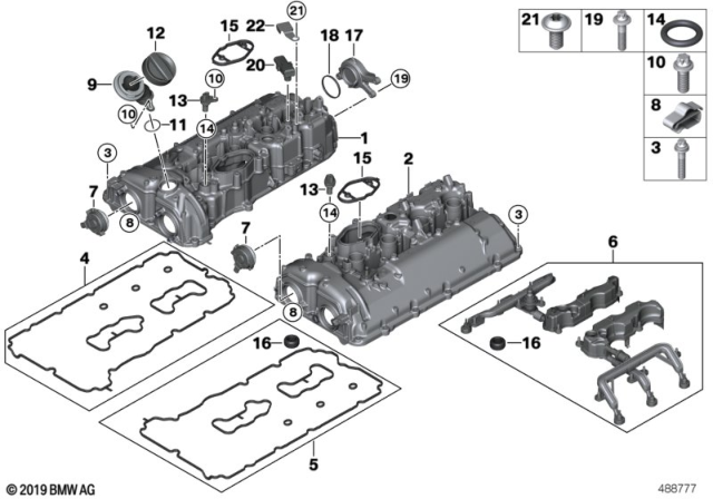 2020 BMW X6  Gasket Ring Diagram for 11127618841