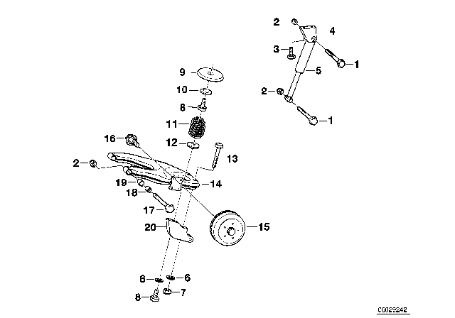 1999 BMW Z3 Hex Bolt With Washer Diagram for 07119906140