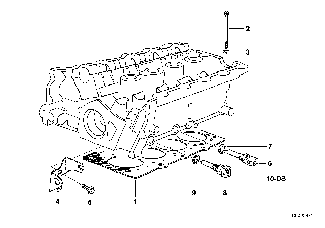 1991 BMW 318is  Cylinder Head Gasket Asbestos-Free Diagram for 11121721546
