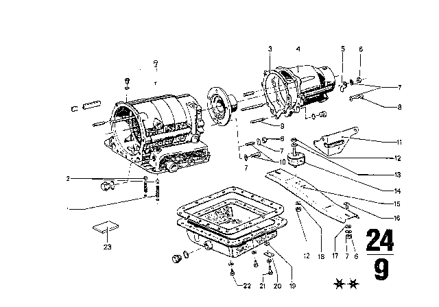 1970 BMW 2800  Gasket Asbestos Free Diagram for 24111630280