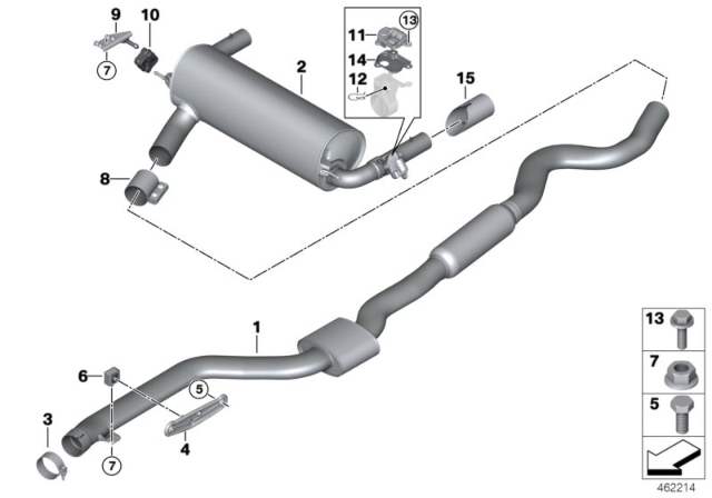 2019 BMW M240i  Tailpipe Trim, Black Chrome Diagram for 18307610633