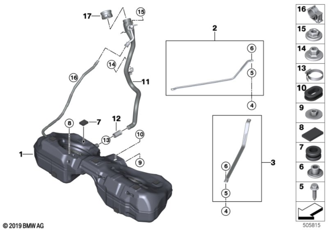 2020 BMW M340i xDrive  TENSION STRAP Diagram for 16117449035