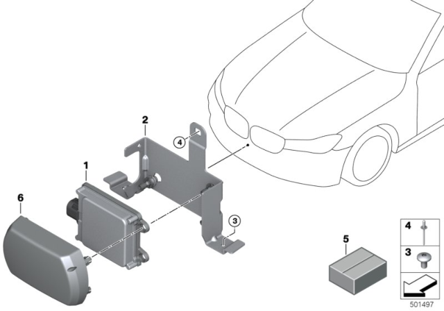 2019 BMW 750i  Radome Diagram for 66316877219