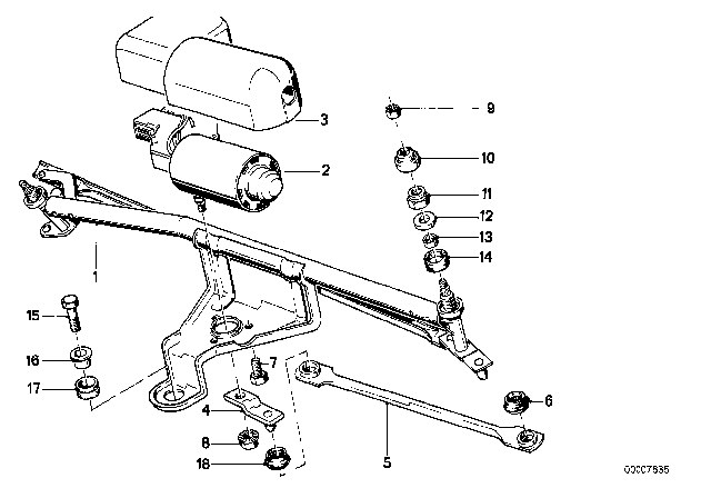 1986 BMW 325e  Motor Crank Arm Diagram for 61611370799