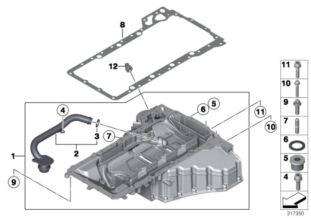 2012 BMW M6  Screw Torx Drive Diagram for 07129904366