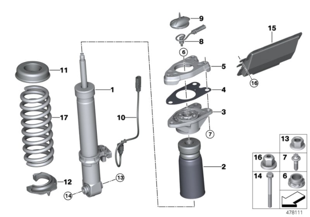 2019 BMW M4  Coil Spring, Rear Diagram for 33537857312