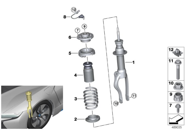 2016 BMW i8  Hex Screw With Collar Diagram for 37106873365