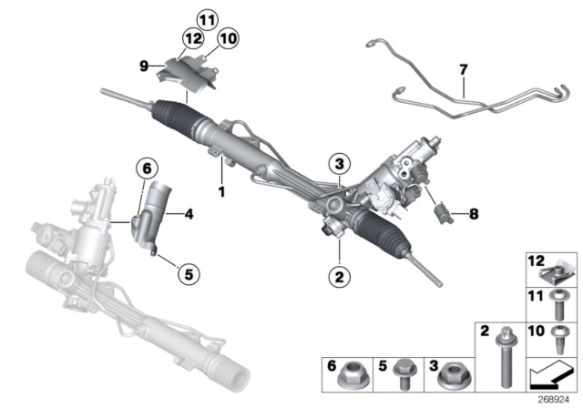 2012 BMW 335i  Steering Box Heat Resistant Plate Diagram for 32106780920