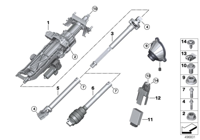 2019 BMW M760i xDrive  STEERING COLUMN CONTROL UNIT Diagram for 32306894830