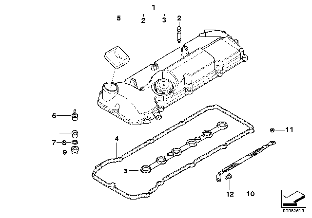 2005 BMW 325Ci  Profile-Gasket Diagram for 11127521009