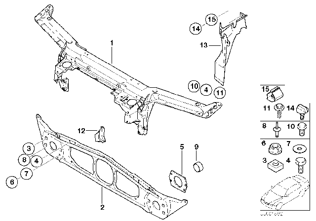 2002 BMW 330Ci  Crosslink Diagram for 51717111694
