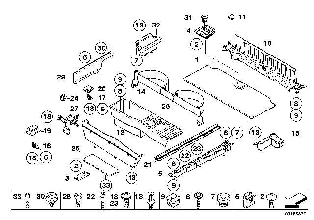 2012 BMW X5  Luggage Compartment Pan Diagram for 51477145988