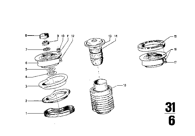 1975 BMW 3.0Si  Holder Diagram for 31331112253