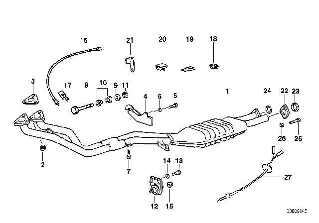 1985 BMW 528e  Bracket Catalyzer Diagram for 11761716390