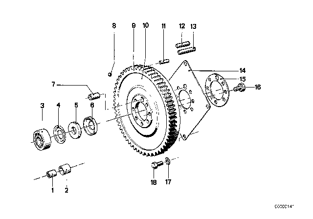 1982 BMW 320i  Covering Plate Diagram for 11211744345