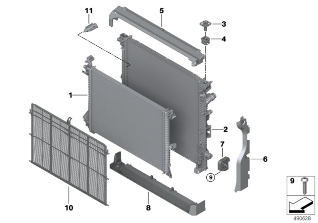 2019 BMW X7  Rock Guard Diagram for 17119424428