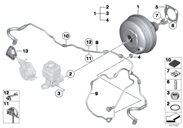 2015 BMW M5 BRAKE MASTER CYLINDER O-RING Diagram for 34316797869